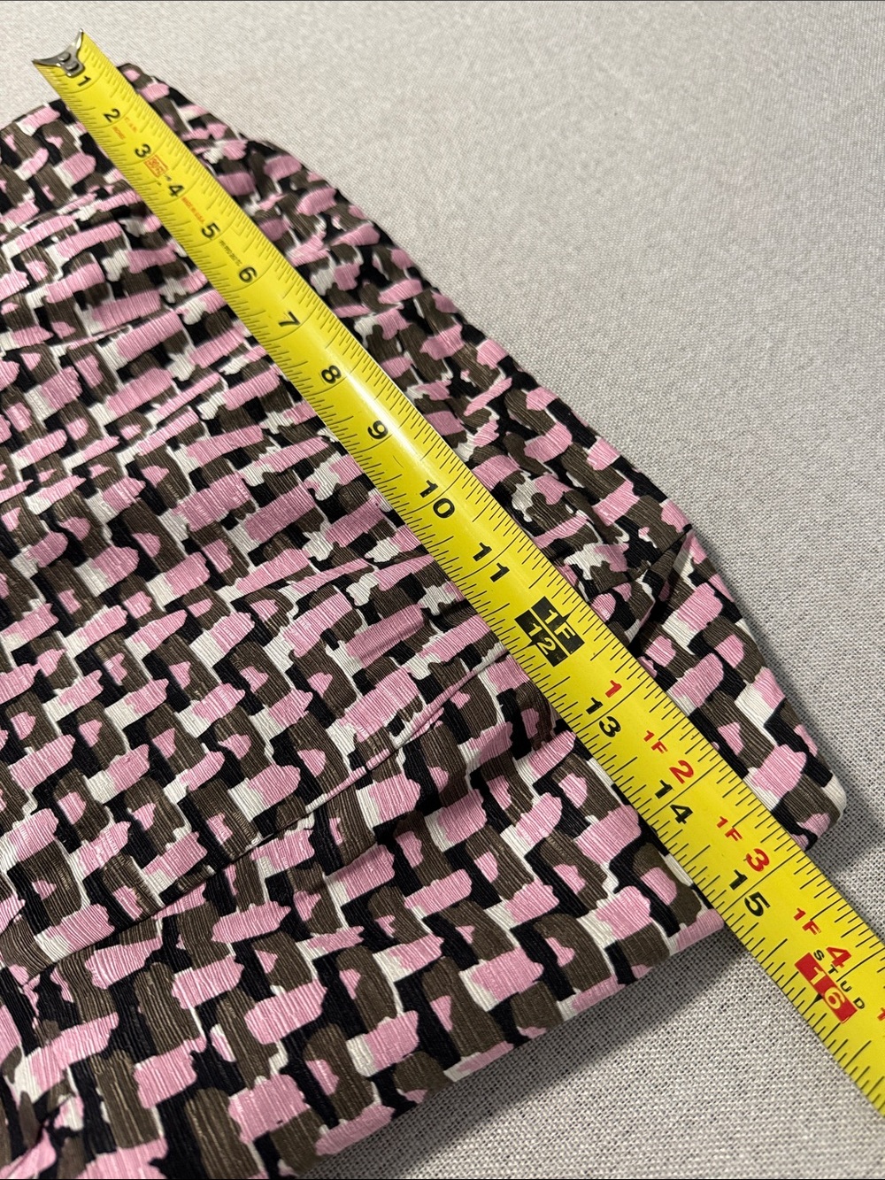 Banana Republic Strapless Pink & Black Patterned Mini Dress SZ4 - Picture 8 of 16